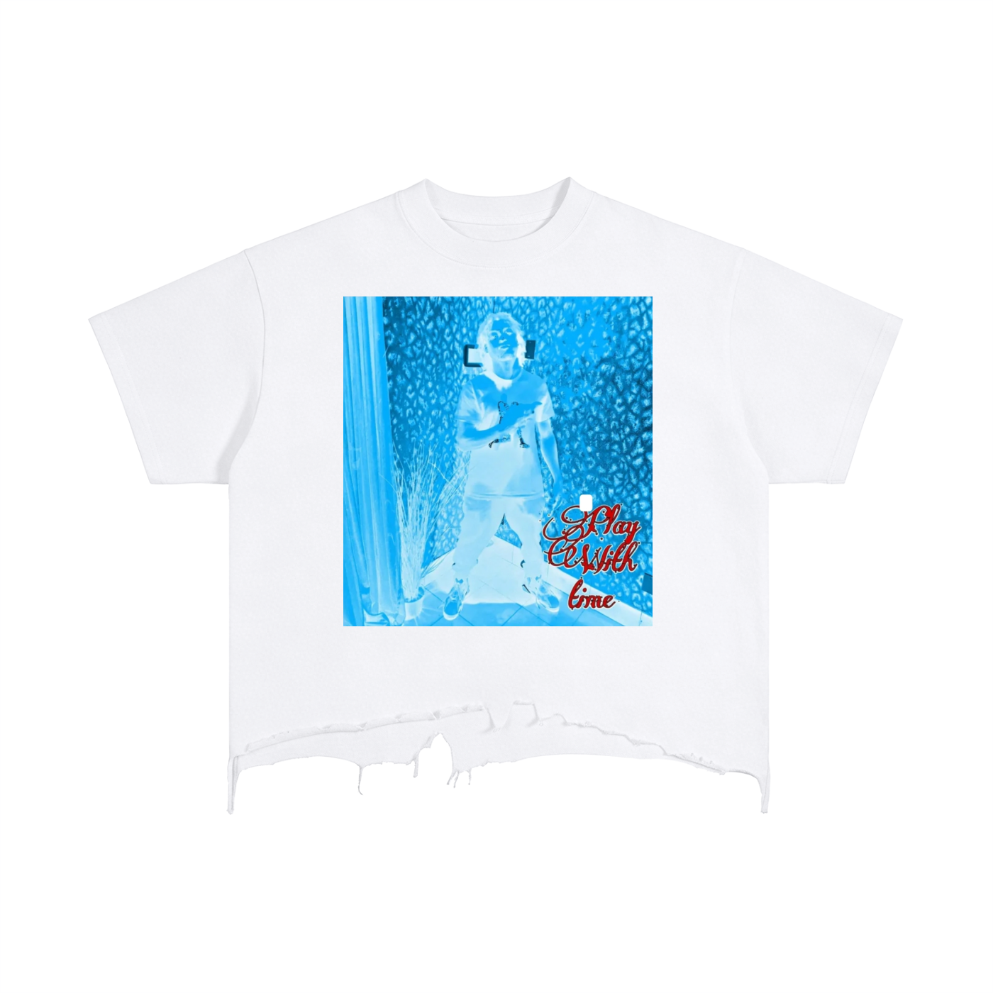 Vintage Wash Boxy Distressed Hem T-Shirt